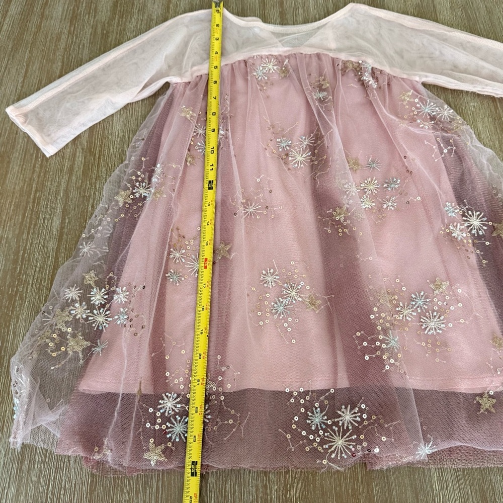 Elestory / Ele Story girls holiday pink sparkle sequin dress, 6-7 - Picture 4 of 6